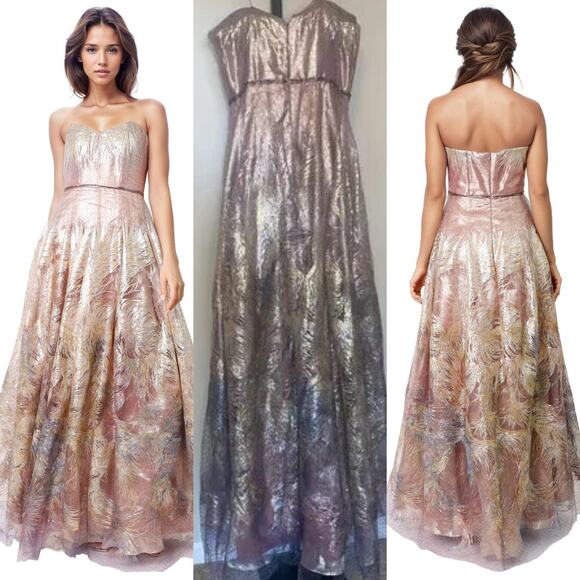 René Ruiz Dresses & Skirts - Rene Ruiz Collection ​Ombré Burnout Strapless Gown